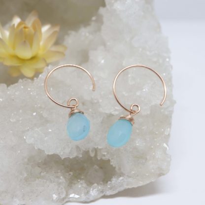 Boucles d'oreilles courtes or rose