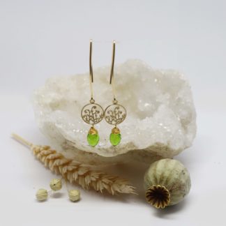 boucle d'oreille or jaune