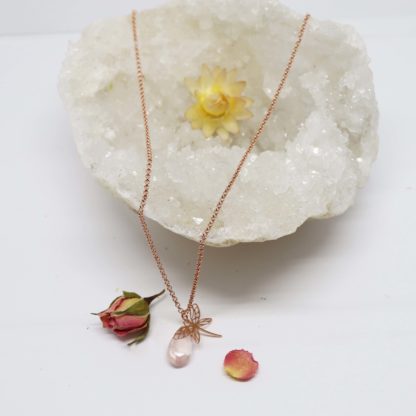 collier or jaune libellule
