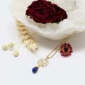 collier or jaune vague