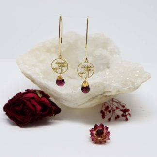 boucles d'oreilles pissenlit or jaune