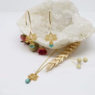 collier or jaune lotus