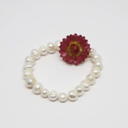 bracelet élastique perles de culture