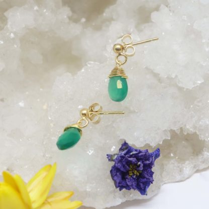 boucles d'oreilles puces or jaune