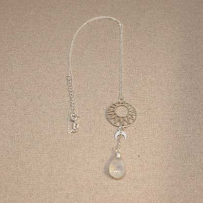 collier en argent lune