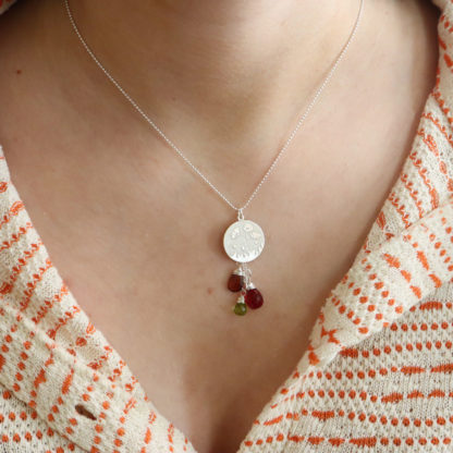 collier en argent coquelicot