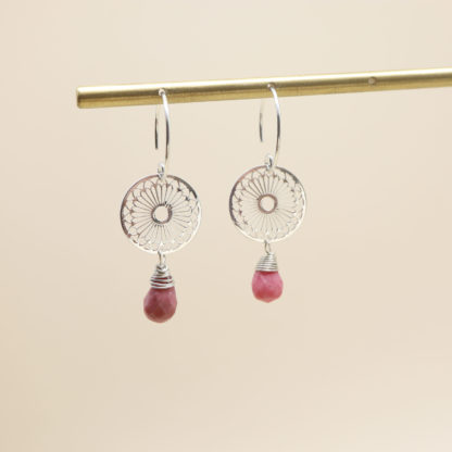 Boucle d'oreille rosace