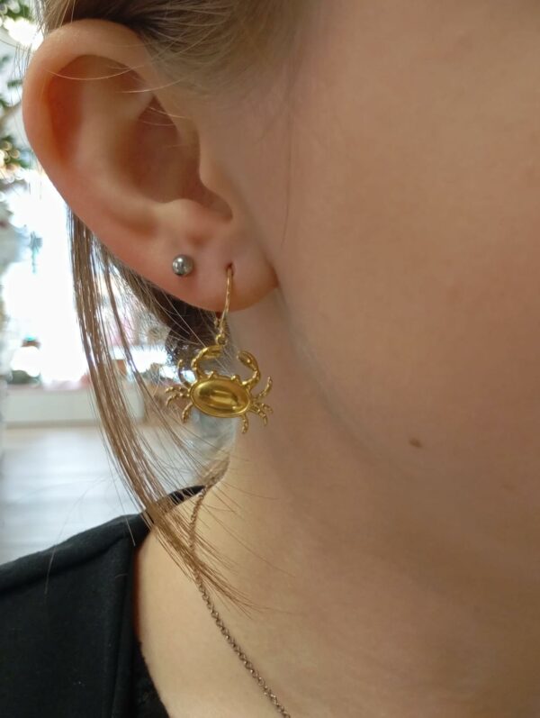 Boucles d'oreilles Coquillages et crustacés - acier inoxydable plaqué or – Image 14