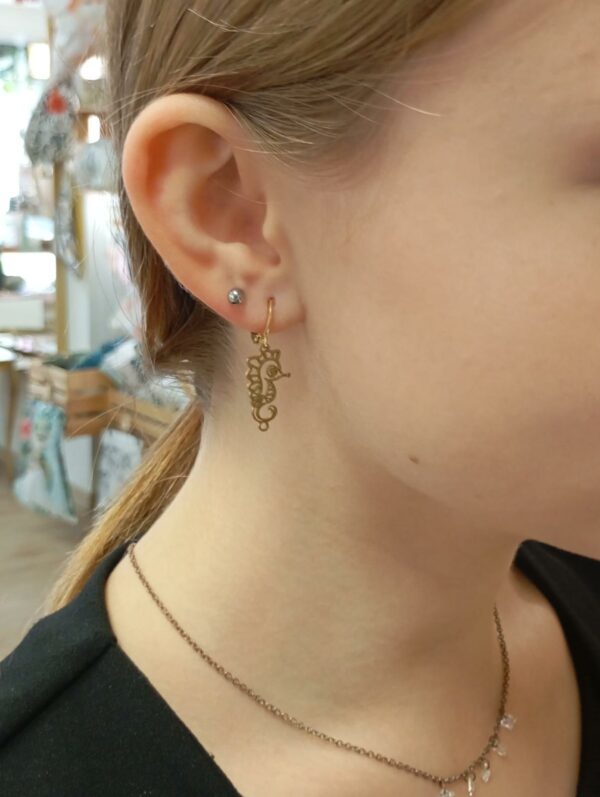 Boucles d'oreilles Coquillages et crustacés - acier inoxydable plaqué or – Image 10