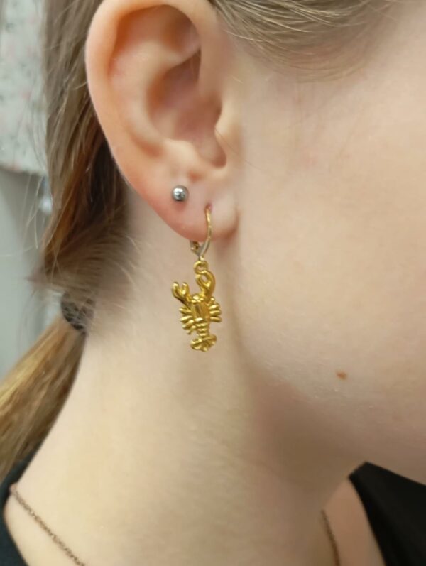 Boucles d'oreilles Coquillages et crustacés - acier inoxydable plaqué or – Image 11