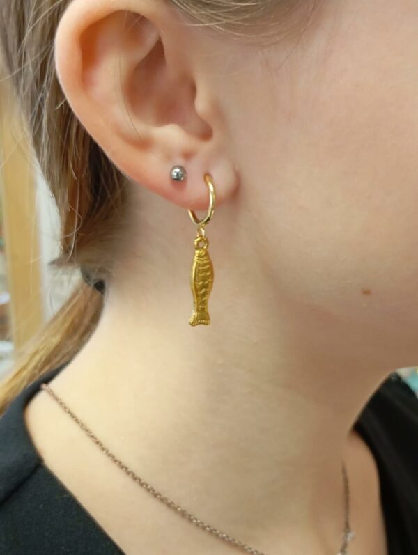 Boucles d'oreilles Coquillages et crustacés - acier inoxydable plaqué or – Image 9