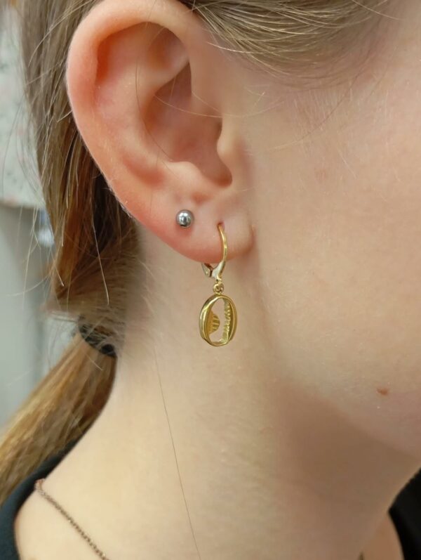 Boucles d'oreilles Coquillages et crustacés - acier inoxydable plaqué or – Image 4